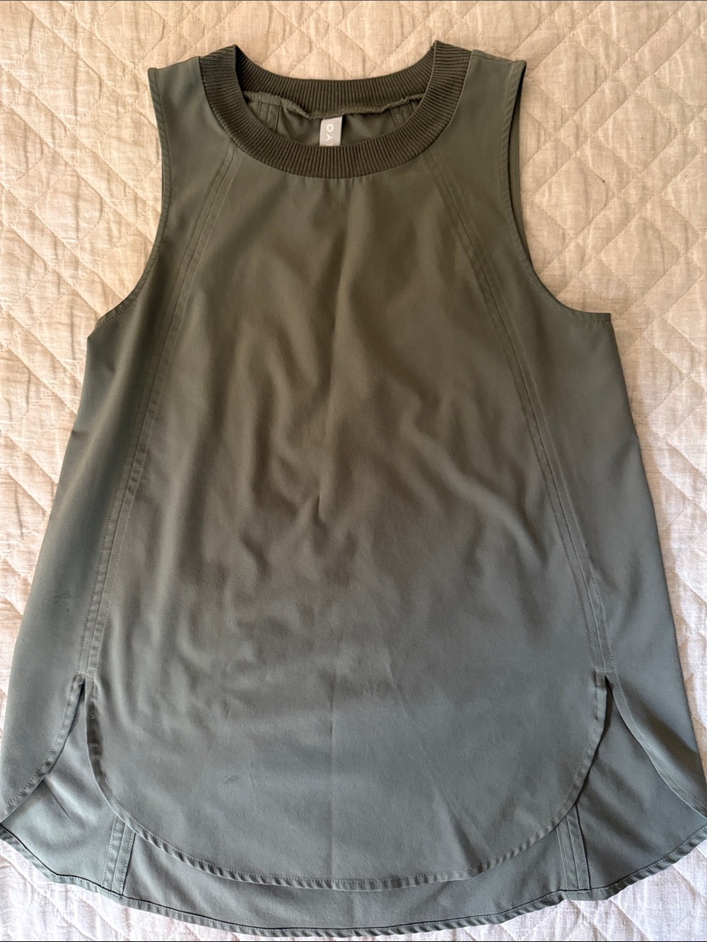 Athleta Sleeveless Olive Green Tank Top